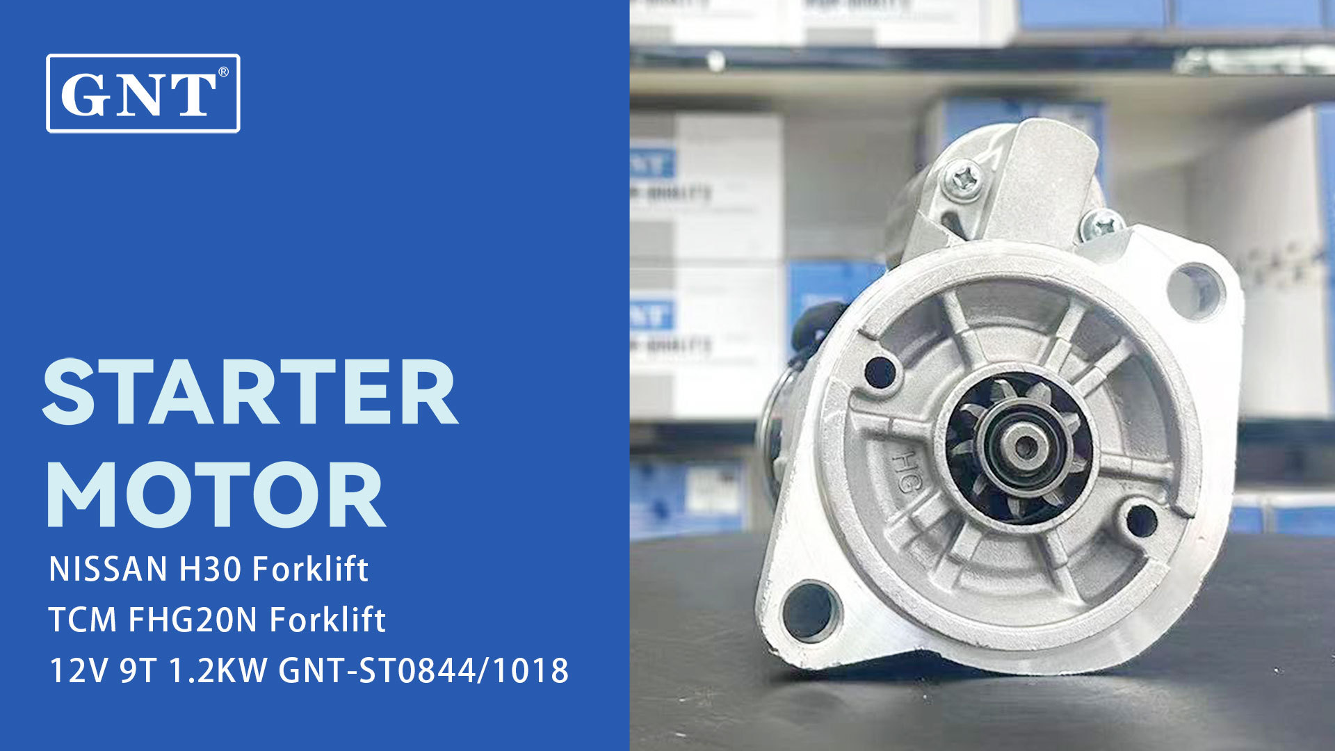 12V 9T Starter compatible with Nissan Forklift H30 Engine M001T60081 M001T60381 M1T60081 M1T60313 M1T60381 2330080G10 23300K9160 23300W9810 20513039