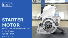 12V 9T Starter motor compatible with Kubota D1105 Engine K757161811 1280003590, 1280003591 1280009950 1280009951 4280002640 4280002641 0280008321 1742363010