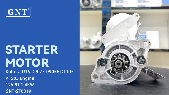 12V 9T Starter motor compatible with Kubota D1105 Engine K757161811 1280003590, 1280003591 1280009950 1280009951 4280002640 4280002641 0280008321 1742363010