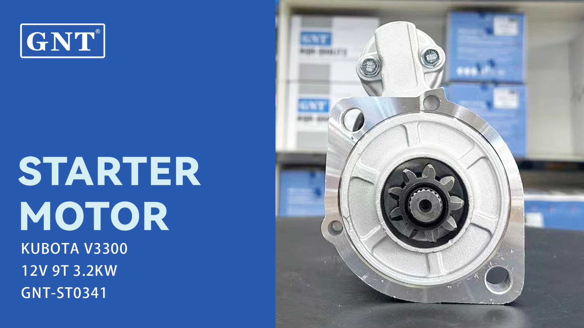 12V 9T Starter motor compatible with Kubota V3300 Engine 1C01063010 1C01063011 1C01063012 1C01063013 1C01063014 1C01063015 1G48463001