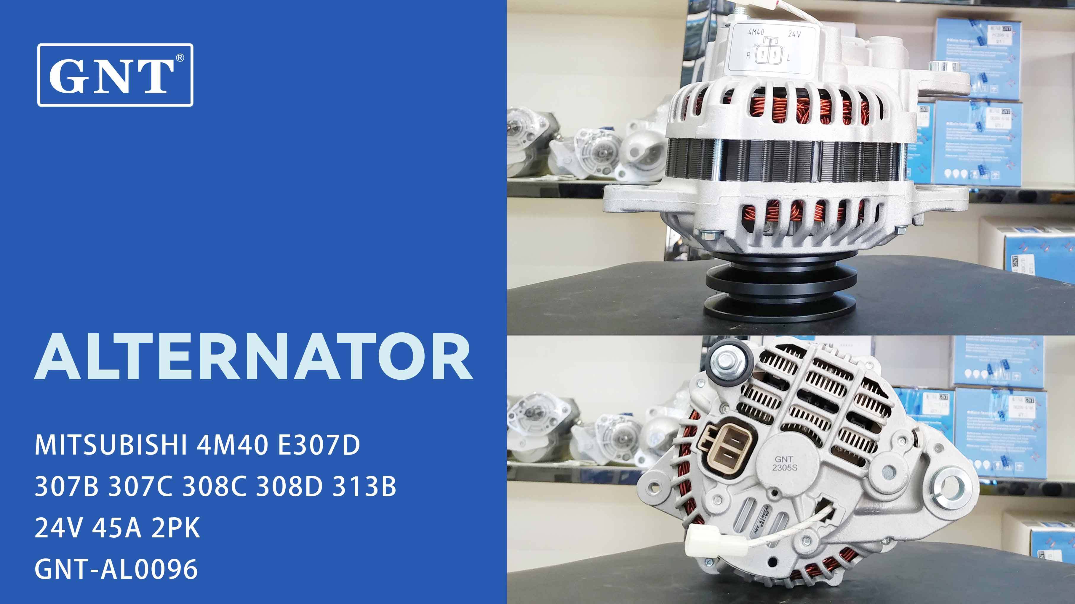 24V 45A Alternator compatible with MITSUBISHI 4M40 E307D Engine A003TA8199 A3TA8199 ME108147 A003T8199 1397850 CAL35642AS CAL35642GS