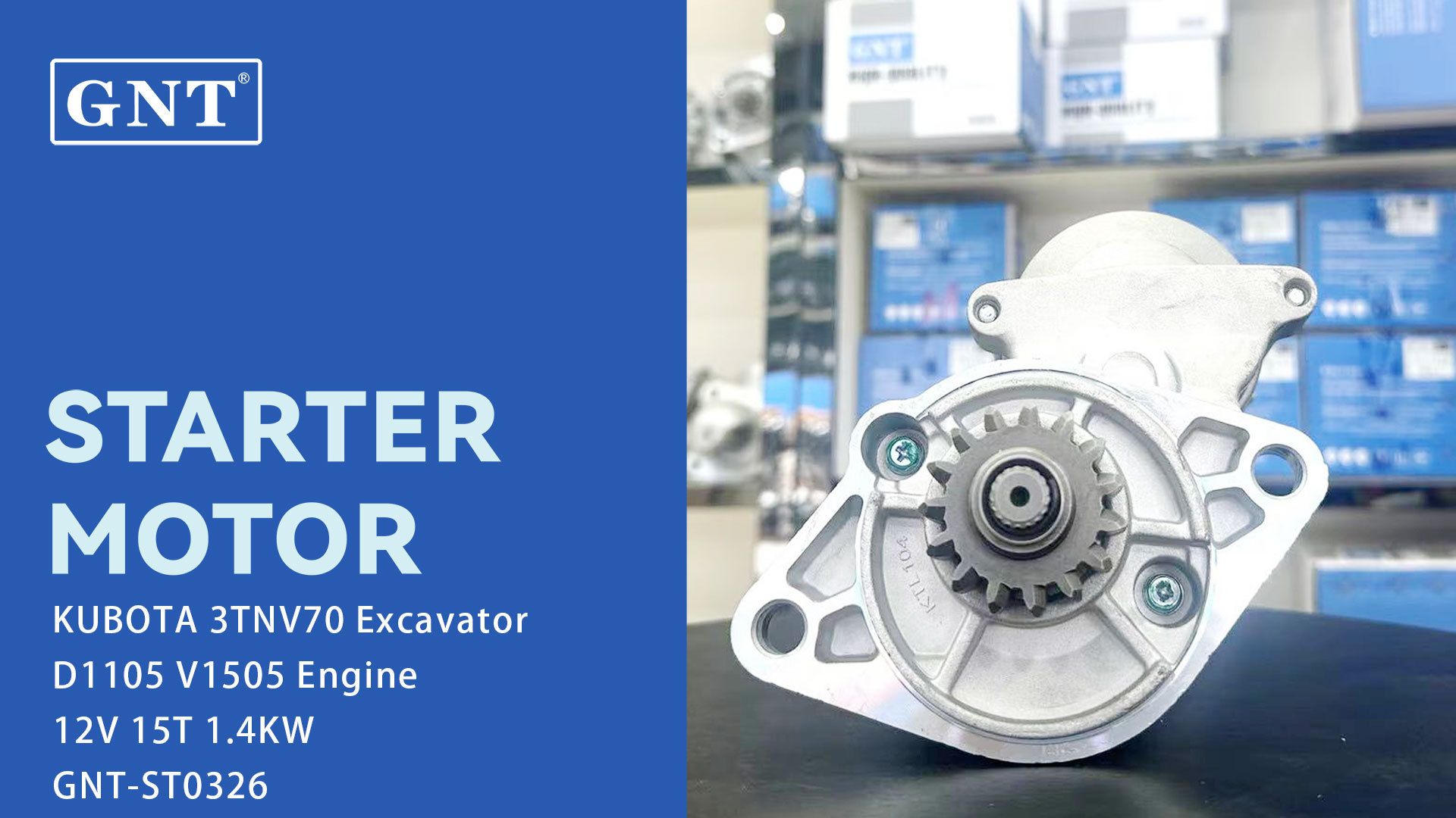 12V 15T Starter motor compatible with Kubota D1105 Engine 2280006320 2280006321 9722809632 1623563010 1623563011 162356301 LRS02308 112547