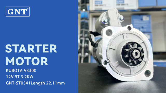 12V 9T Starter motor compatible with Kubota V3300 Engine 1C01063010 1C01063011 1C01063012 1C01063013 1C01063014 1C01063015 1G48463001