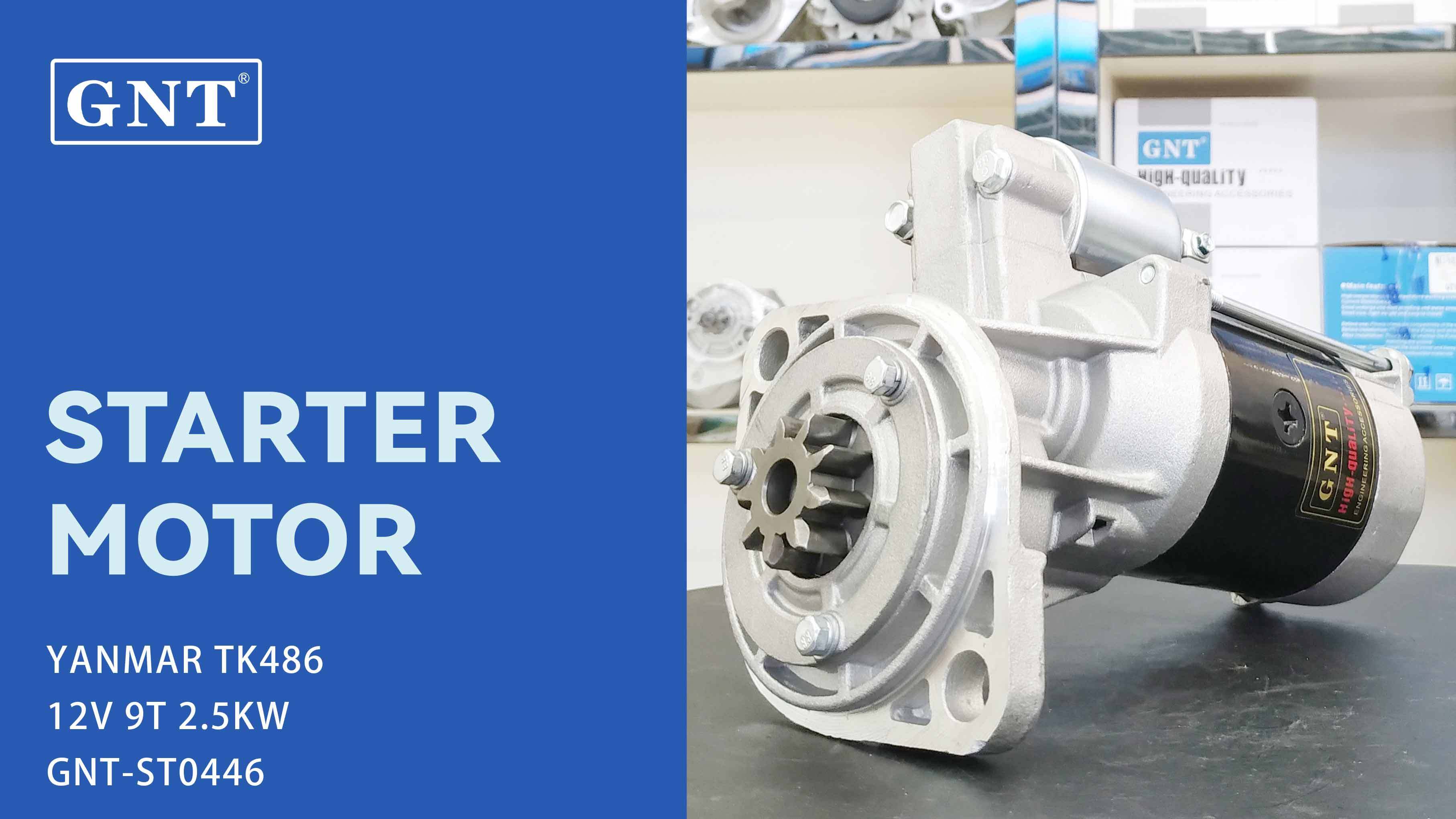 12V 9T Starter compatible with YANMAR TK486 Engine S13407 S13407A S13407B S13407C 452177 452324 8452177 8452324 STH0019BA STH0019DJ