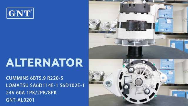 24V 60A Alternator compatible with CUMMINS 6BT5.9 Engine 0R8279 0R8332 1077977 1322156 0986081030 F032CA1620 3675174RX 3675201RX