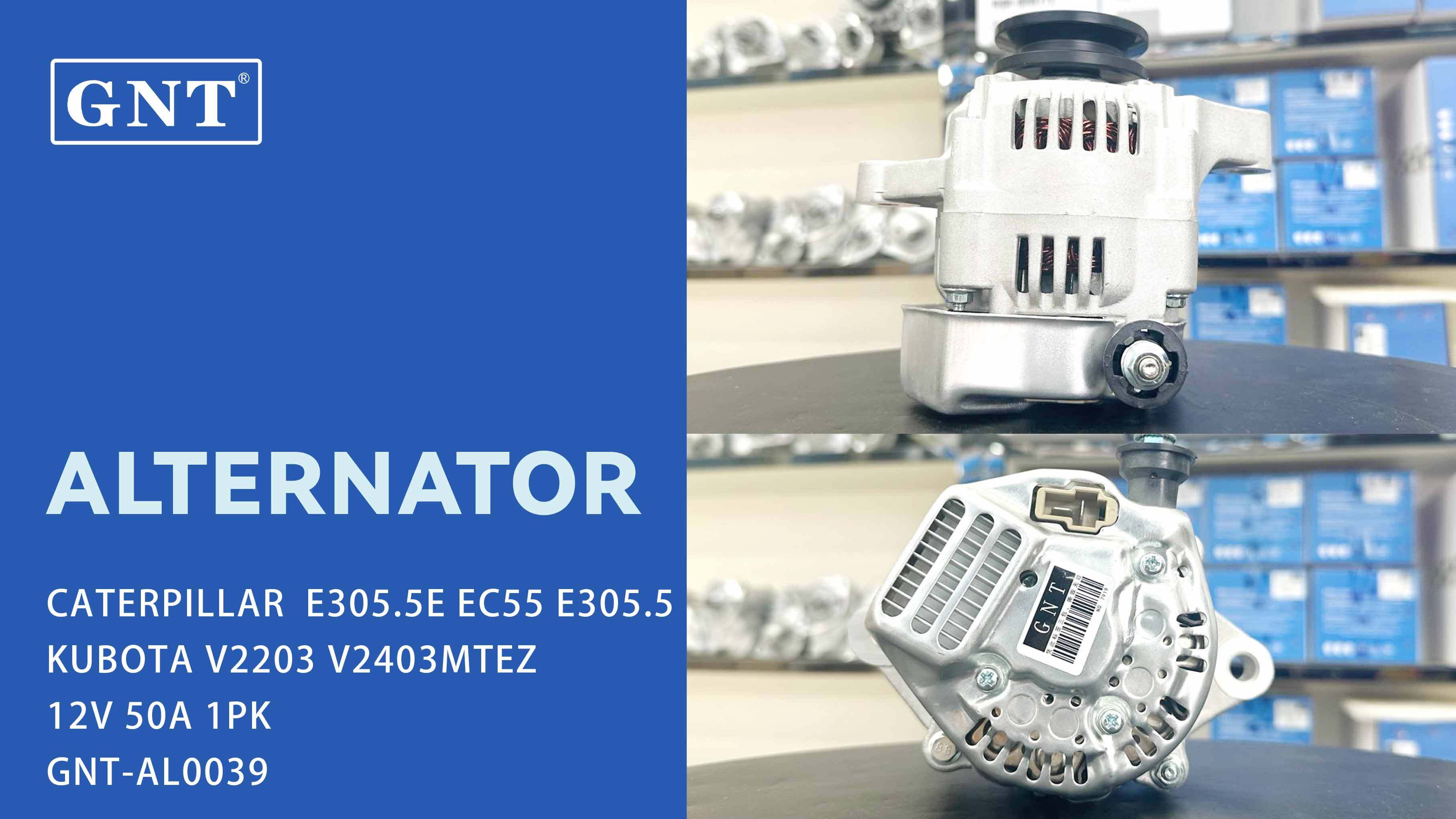 12V 50A Alternator compatible with CATERPILLAR E305.5E C2-6 Engine 1661564011 1661564012 1661564013 1661564014 1661564015 3A61174011