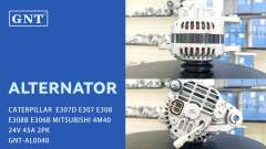 24V 45A Alternator compatible with CATERPILLAR E307D E308 Engine A003T8199 A003TA8199 A3TA8199 ME108147 1397850 CAL35642AS CAL35642GS