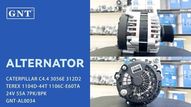 24V 55A Alternator compatible with CATERPILLAR 3056E Engine 2871A701 2871A704 4246821 8EL012240841 063377465010 63377465 63377465010