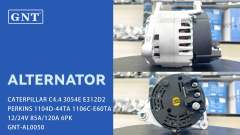 12V 120A Alternator compatible with CATERPILLAR C4.4 Engine 2253142 2253143 2253144 2479912 3053661 332F7240 3397766 3397768 3491369 3943496