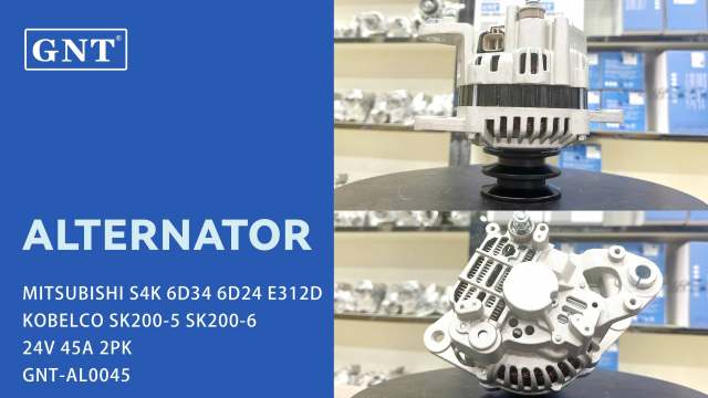 24V 45A Alternator compatible with MITSUBISHI S4K E312D Engine ME093245 ME150693 3730045101 TA000A33501 600298 CAL35652AS CAL35652GS