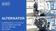 24V 115A Alternator compatible with CATERPILLAR C7.1 Engine 0124655076 0124655297 3445081 344508102 344508105 T412091 DA2729 DRA1619