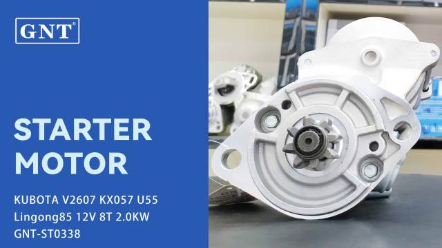12V 8T Starter compatible with KUBOTA V2607 KX057 Engine 1J73063010 1J73063011 1K73063010 11139282 AZD2615 IS9568 STN1626ML
