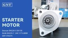 24V 11T Starter compatible with Doosan DH220-5 DX150 DX225LC-9 DH215-9 Engine 65262017063 65262017076 65262017076A 65262017077B 65262017078