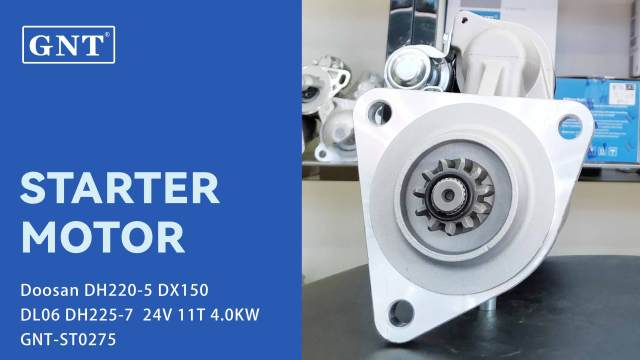 24V 11T Starter compatible with Doosan DH220-5 DX150-9 DL06 Engine 30051600003 30051600015 30051600041 30051600041A 65262017077D