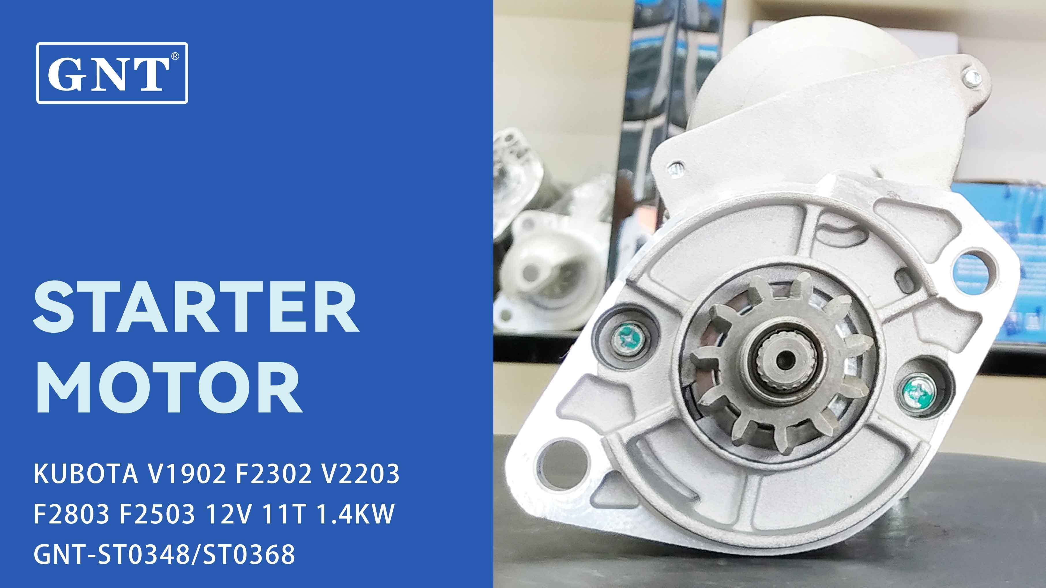 12V 11T Starter compatible with KUBOTA V1902 Engine 0280006250 0280007830 1280000070 1280000071 1280000141 1280001160 1280001161 1280006280