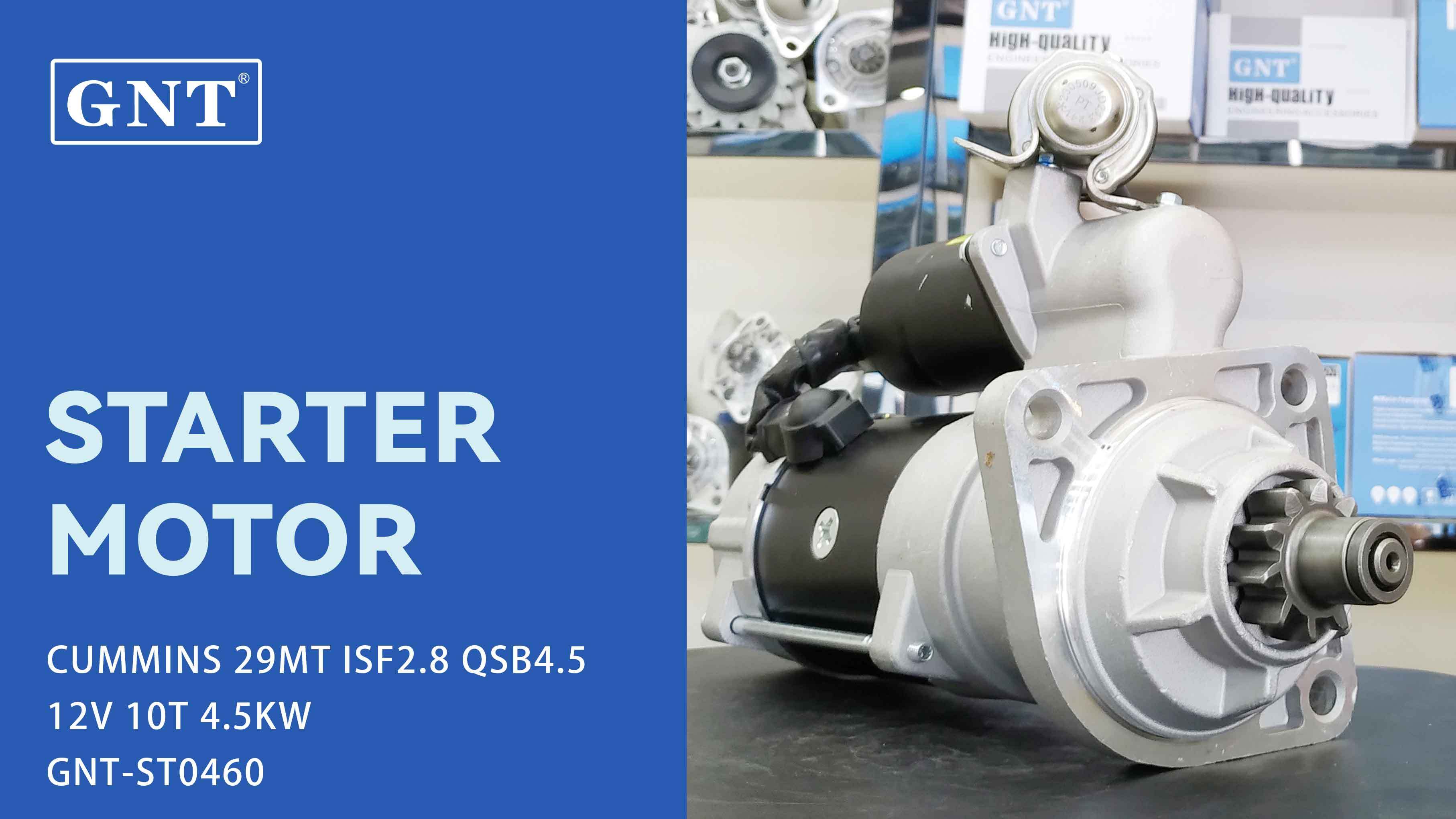 12V 10T Starter compatible with CUMMINS 29MT ISF2.8 Engine STD0959ML STD0959NB STD0959WA 35262430 M105R2503SE M105R2510SE M105R2511SE