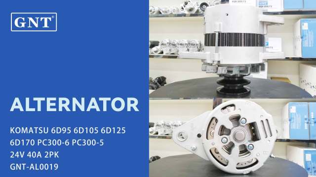 24V 40A Alternator compatible with KOMATSU 6D170 Engine 0350000050 0350000060 0350000070 0350000110 0350000160 0350000360 0350000452