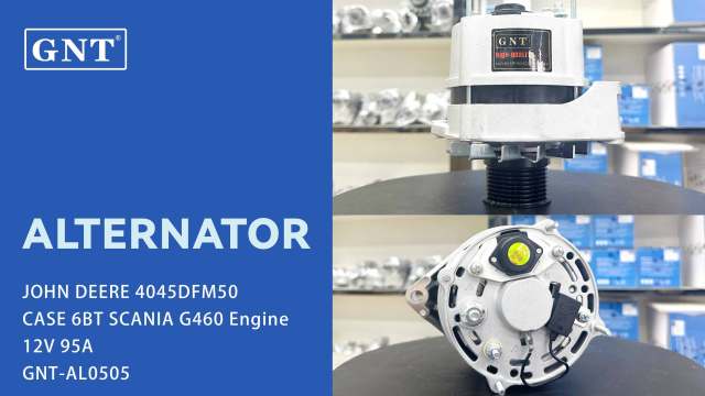 12V 95A Alternator compatible with JOHN DEERE 4045DFM50 Engine 11201727 11201875 11203159 11203268 11203660 11204396 AAK1815 AAK4307 AAK4831