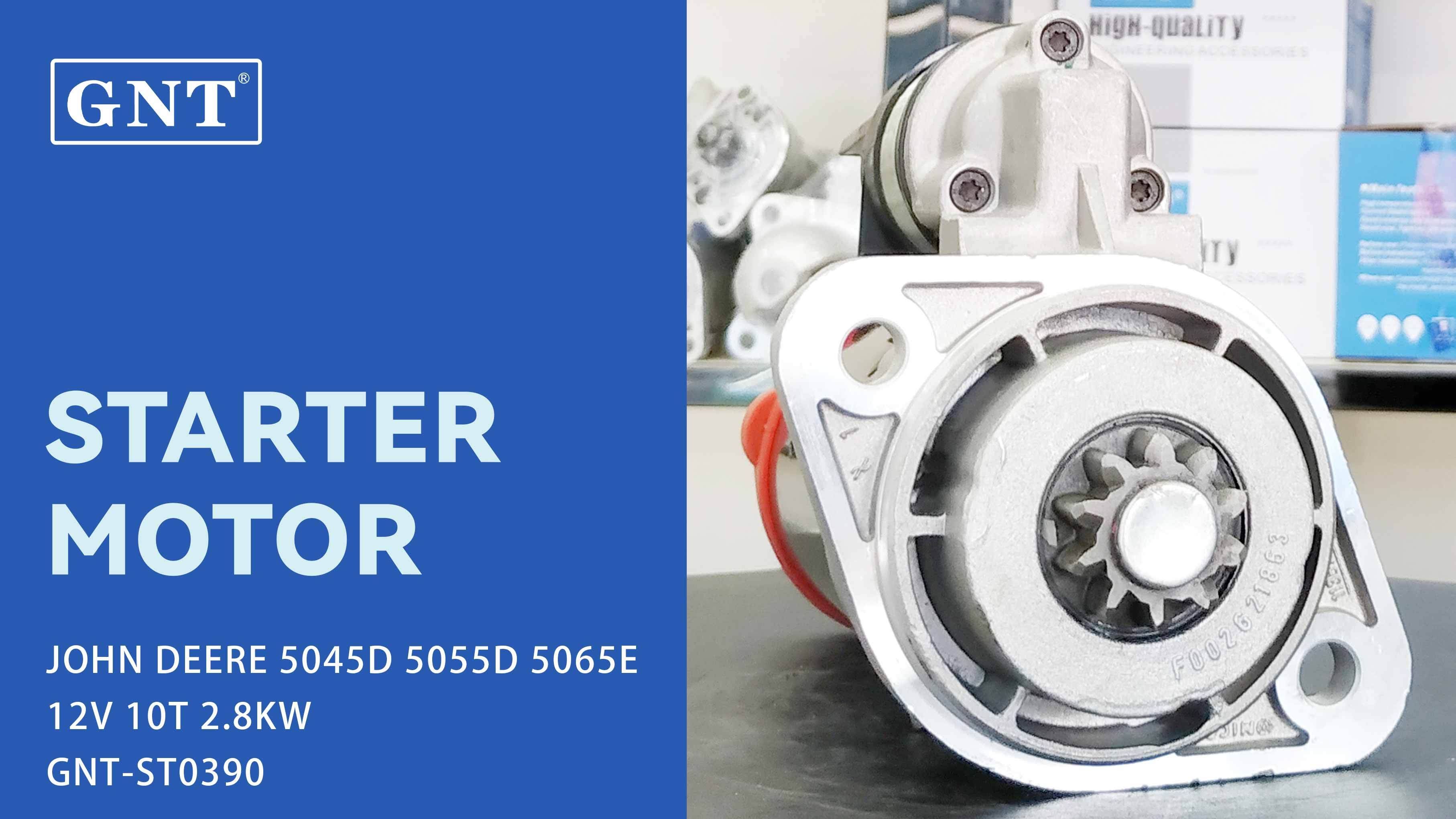 12V 10T Starter compatible with JOHN DEERE 5045D Engine RE516455 RE519568 RE519975 RE533976 RE60641 RE63010 SE501425 SE501852 SE501861