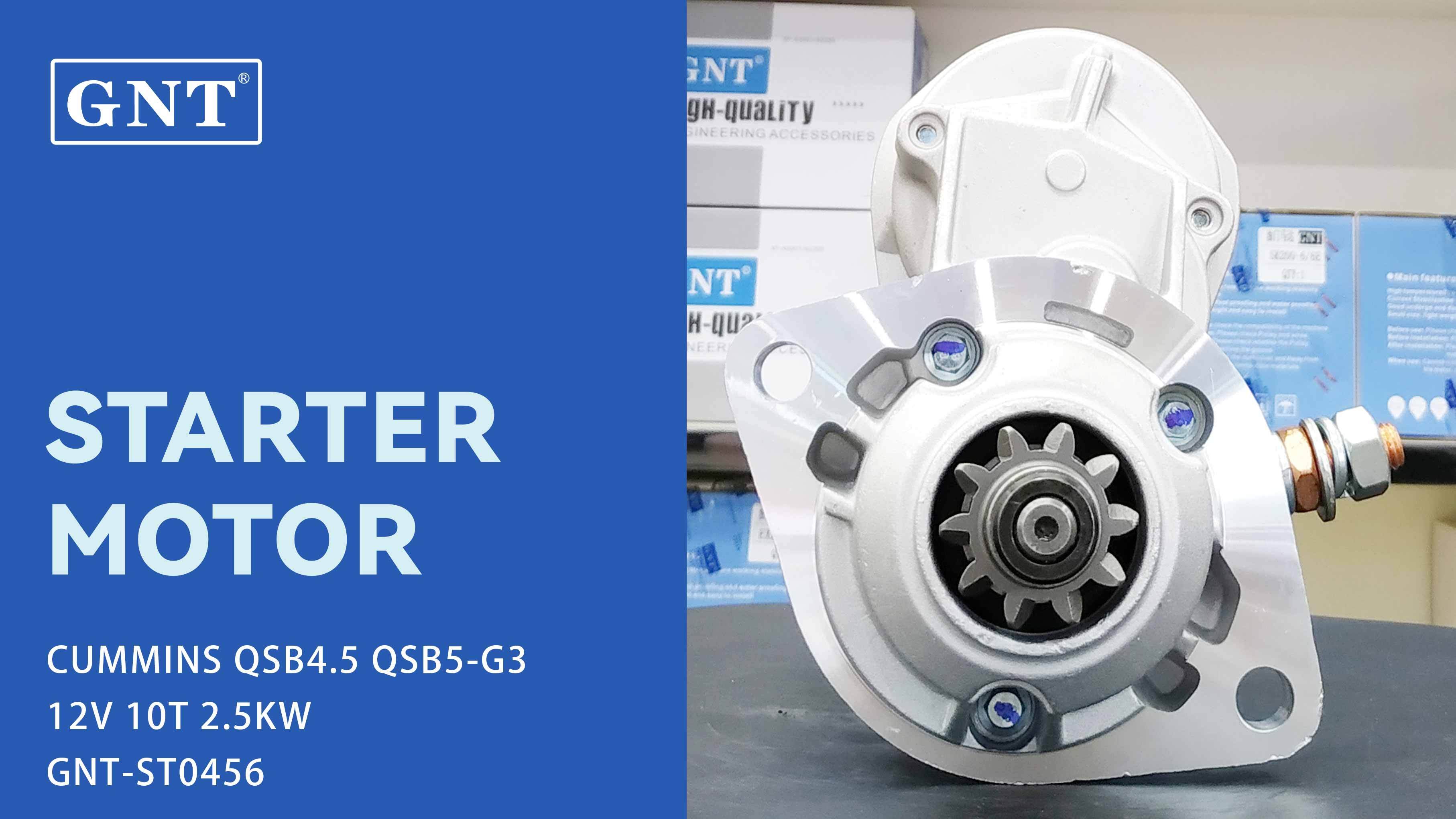 12V 10T Starter compatible with CUMMINS QSB4.5 Engine 4280002870 4280002900 4280002910 4280002911 4280002920 4280802910 4280802920