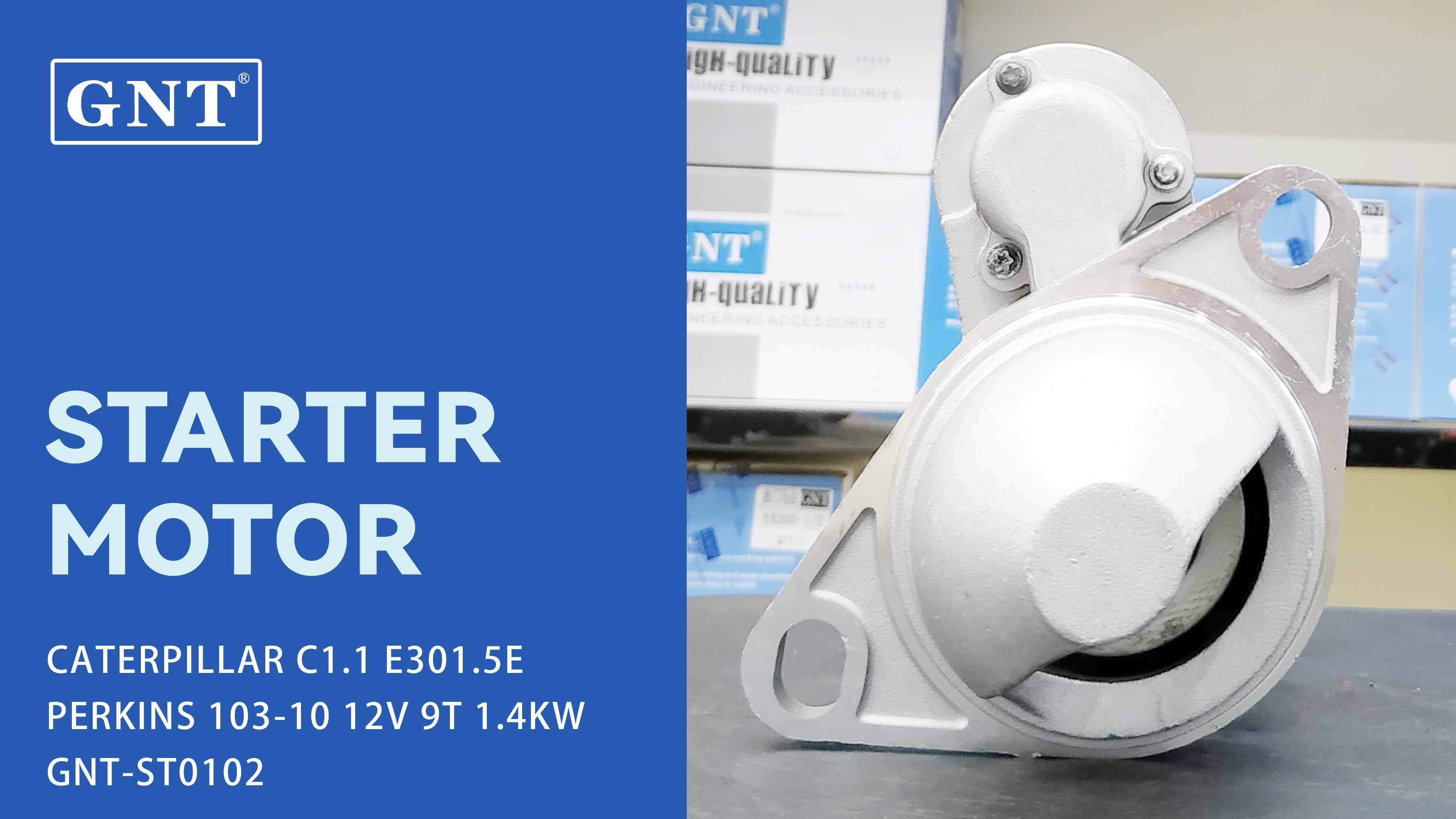12V 9T Starter compatible with CATERPILLAR C1.1 Engine 0001107078 0001108181 0986022480 3197351 3408308 1387454 185086321 185086610
