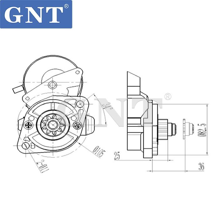 12V 8T Starter compatible with KUBOTA V2607 KX057 Engine 1J73063010 1J73063011 1K73063010 11139282 AZD2615 IS9568 STN1626ML