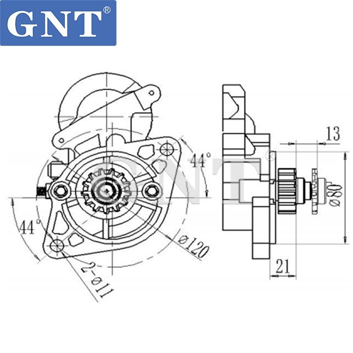 YANMAR 3TNV70 3D76E Starter 11945077010, 11974077020, 119450-77010, 119740-77020, 4280003310, 4280003670, 428000-3310, 428000-3670