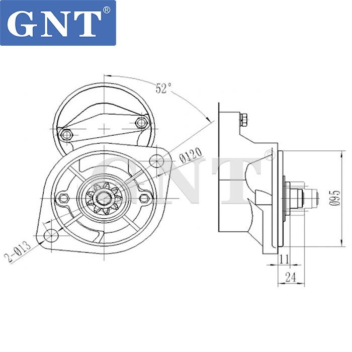 GNT Factory ISUZU 4JG1 Forklift Starter 8-97042-997-0, 8-97042-997-1, 8-97042-997-2, 8-97120-356-0, 8-97120-356-1, 8-97120-356-2