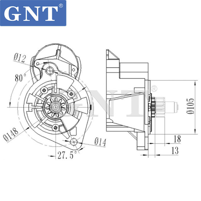 12V 11T Starter compatible with Toyota Forklift Engine 0280009040 1280001561 1280001560 2810056160 2810056161 2810089107 CST40328AS
