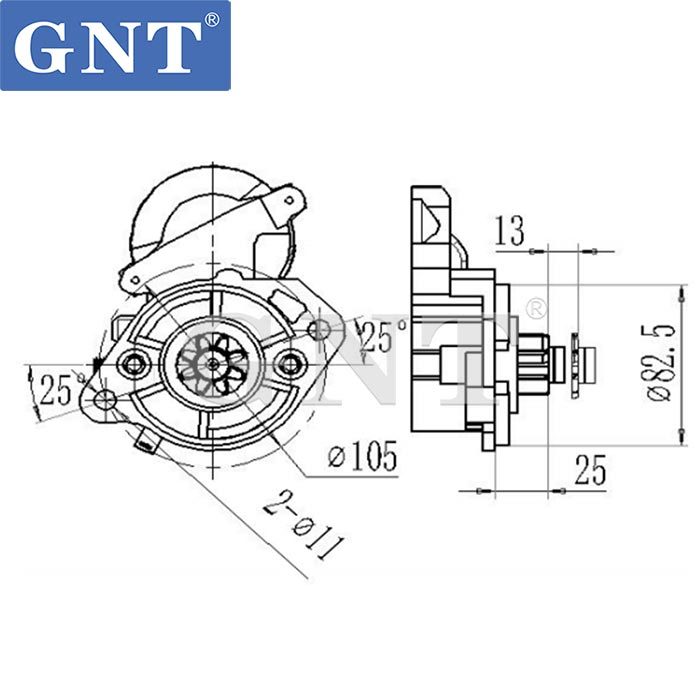 12V 11T Starter compatible with KUBOTA V1902 Engine 0280007830 128000014 1280000140 2280001070 CST40179AS CST40264AS LRS1318 LRS01318