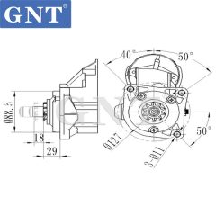 24V 10T 4.5KW GNT Starter compatible with CATERPILLAR E312DGC E914G  E313DGC E924G C4.4 Engine 2873K406 3586846 T410862 DRS0206 114268 114278