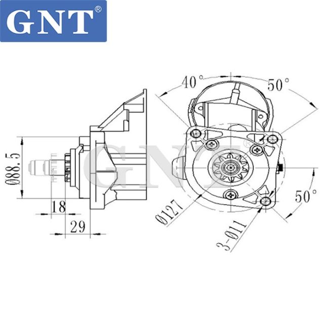 24V 10T 4.5KW GNT Starter compatible with CATERPILLAR E312DGC E914G  E313DGC E924G C4.4 Engine 2873K406 3586846 T410862 DRS0206 114268 114278