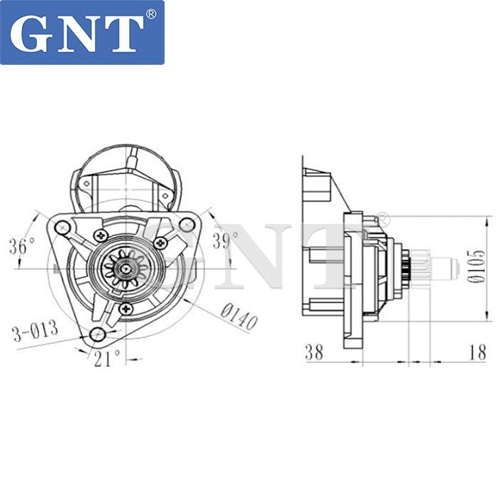 24V 11T GNT High Qulaity Starter compatible with DB58 Engine 65.26201-7044 1-81100-191-0 1-81100-191-1 1-81100-191-2 1-81100-206-1 1-81100-253-1
