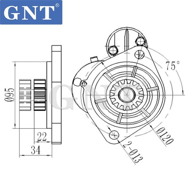 121256-77010, 129130-77010, 129136-77010, 129400-77010, 129400-77011, 129400-77012 4D84 Komatsu GNT Starter Motor Yanmar Engine