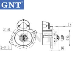 12V 11T Starter compatible with CUMMINS QSB3.3 LIUGONG908D Engine 24631109 S80571 016800 CST40447AS STN2868 STN2868NL STN2868WD 10955N