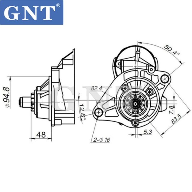24V 11T 5.0KW GNT Starter compatible with 6HK1 Engine M008T60971 M008T60972 M008T60973 M008T61371 M008T63871 1811002990 1811003080 1811003100