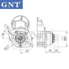 4280001830 6008134110 KOMATSU Engine 6D102 Starter Motor 6731826520