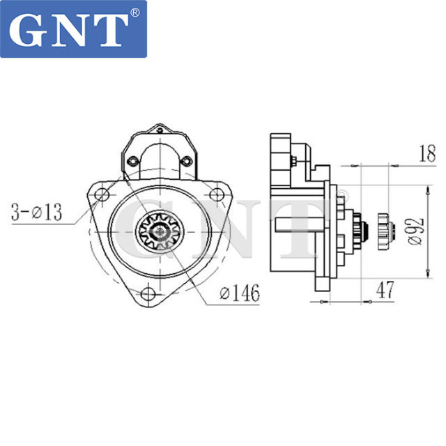 GNT Starter CATERPILLAR C7.1 E320D2 3545671, 4280009120, 4280009121, 4280009122, STN7671NL,STN7671UL, STN7671WD, STN7671WA, 300N10458Z