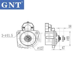 JOHN DEERE 4045 SERIES Starter motor RE537515, RE539696, RE541093, RE548692, RE548694, RE549229, SE502558, 1906387
