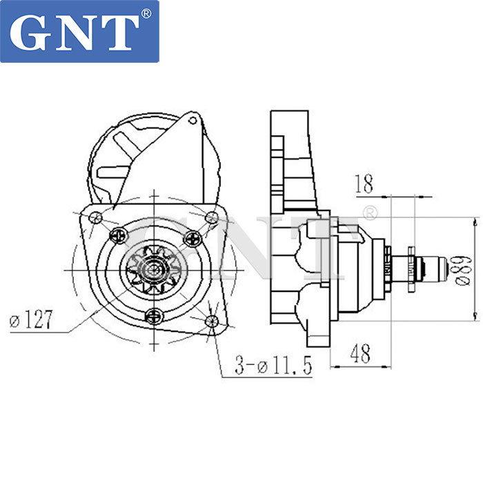 High quality JOHN DEERE EXCAVATOR 370C Starter motor 228000-7010, 228000-7012, 2280006570, 2280006572, 4280002370, 10913N,18458N