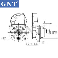 High quality JOHN DEERE EXCAVATOR 370C Starter motor 228000-7010, 228000-7012, 2280006570, 2280006572, 4280002370, 10913N,18458N