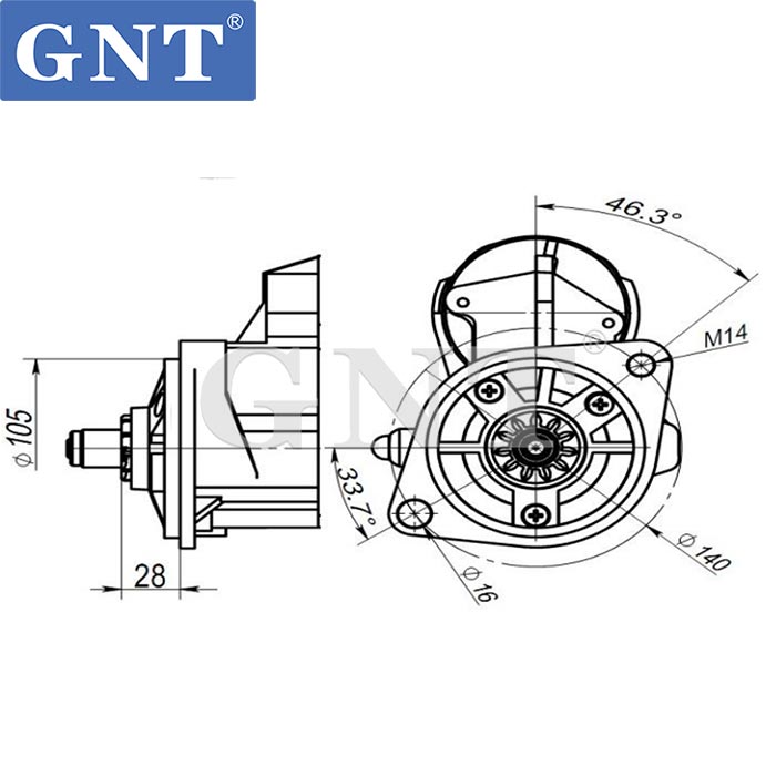 J08C DENSO Starter Motor HINO engine 28100-2625A, 28100-2660
