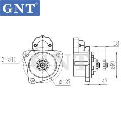 12V 13T Starter compatible with DODGE ETC Engine LRS4180 LRS04180 115566 19029N STN4339BA STN4339NL STN4339WD STN4339YJ CST40462AS