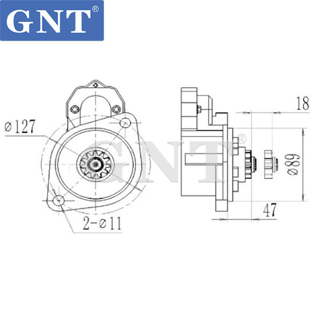 CUMMINS ISB6.7 QSC8.3 QSB7 Starter 428000710, 438000-006, 438000006, 428000-7100, 4280007100, 4380000060, DSN2091, 33321N