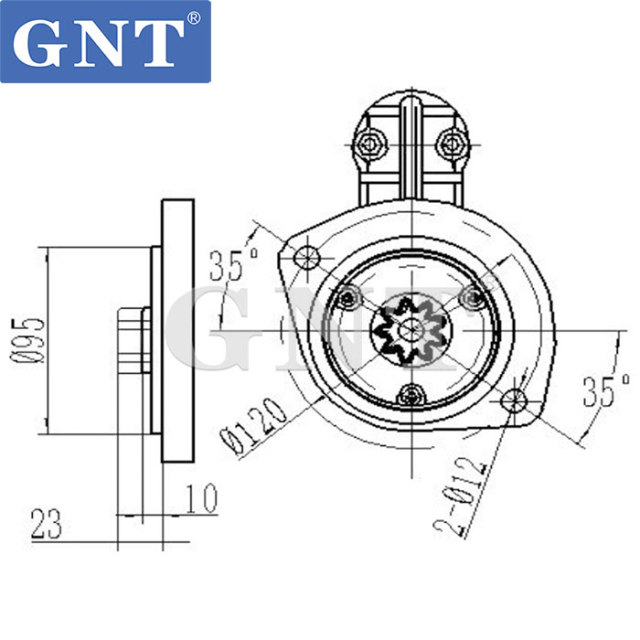 GNT Starter motor for NISSAN TD27 Engine M002T20771 M2T20771 2330002N00 2330010T01 2330010T01RE 2330010T02 2330010T02RE 2330010TR2EX
