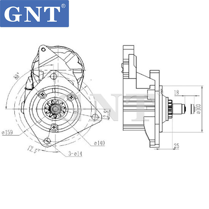 HYUNDAI Forklift MITSUBISHI Starter Engine 0K85118400, 0K87T18400, 600312, 1-410-25W, 031228070, PA510123