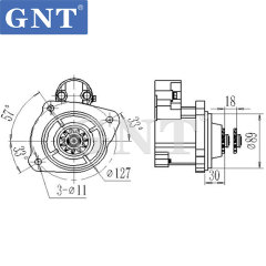 12V 10T Starter compatible with KIOTI DAEDONG DK65C DK90 Engine E710063012 E731063014 E731064014 600355 TM000A23301 STM3301BA