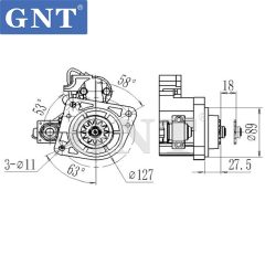 24V 12T 5.5KW VOLVO EC240 EC290 D7D D7E Starter Motor CST35636ES, CST35636GS, CST3563605, CST35636RS