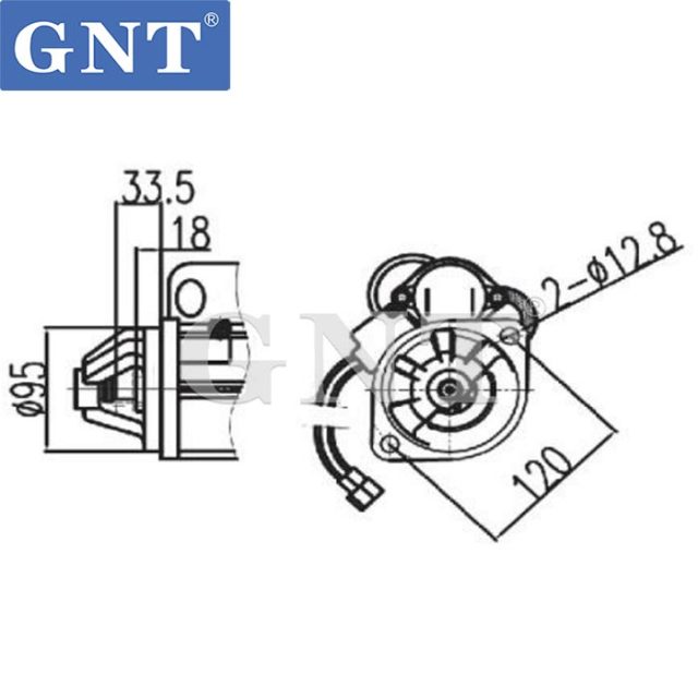 12V 9T GNT Starter Motor for 4D95 Engine Forklift STK0219WD, STM0219WD, STM4479RB,STK0219WA, LRS01237,LRS1237, CST50100AS