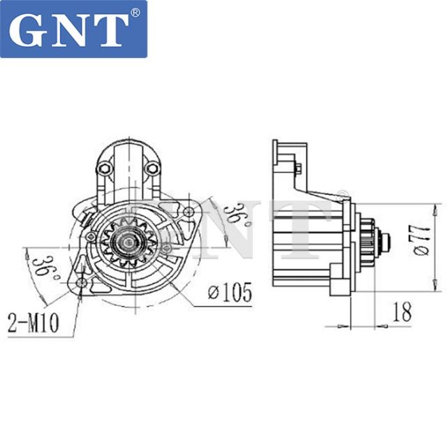 12V 14T Starter Motor for L3E E301.5 Engine 30L6610500 30L6610600 M000T60481 M000T60481AM M001T68381 M0T60481 M0T60481AM M1T68381 M2T50281 MOO1T68381